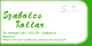 szabolcs kollar business card